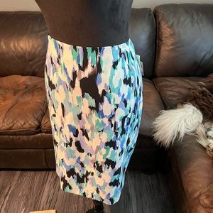 Jasper mutli color stripe print skirt